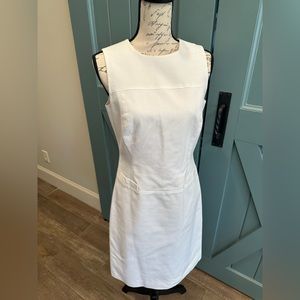 Ann Taylor White Sleeveless Dress